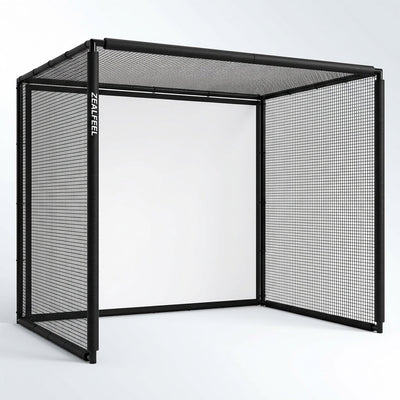 10 x 8 ft. Golf Simulator Enclosure with Double-Layer Impact Screen, Target Cloth & Steel Frame