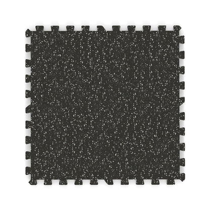 Interlocking Rubber Exercise Mat 48 Sq Ft with Borders