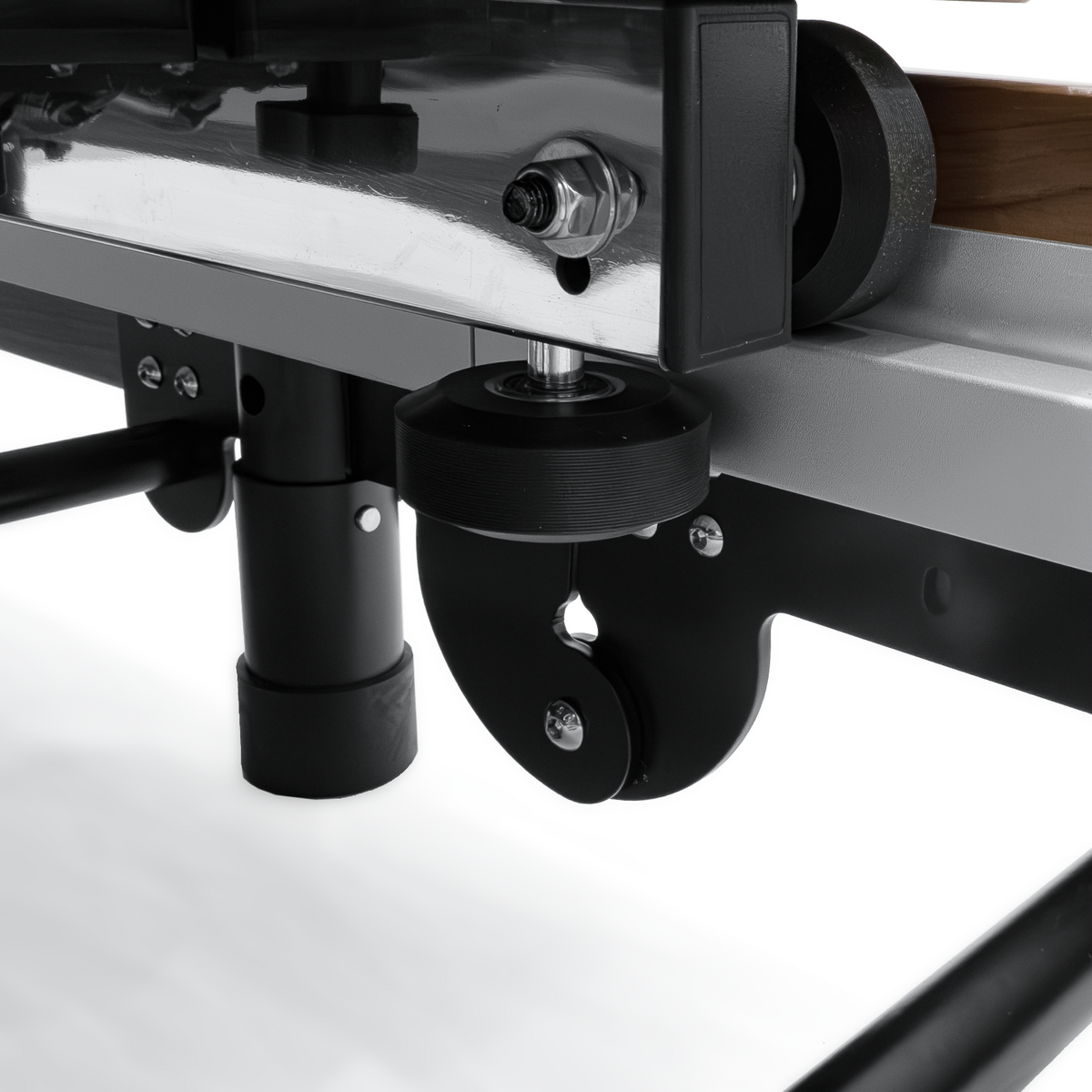 Janet La Force Plus Foldable Pilates Reformer RE023 in Solid Walnut Wood with 6 Springs