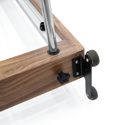 Janet La Force Plus Foldable Pilates Reformer RE023 in Solid Walnut Wood with 6 Springs