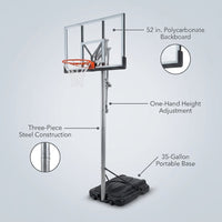 1558 52 Inch Portable Basketball System — infographic