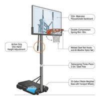 1558 52 Inch Portable Basketball System — How It Works