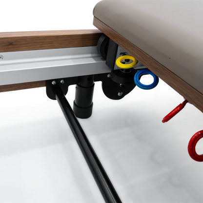 Janet La Force Plus Foldable Pilates Reformer RE023 in Solid Walnut Wood with 6 Springs