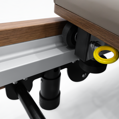 Janet La Force Plus Foldable Pilates Reformer RE023 in Solid Walnut Wood with 6 Springs