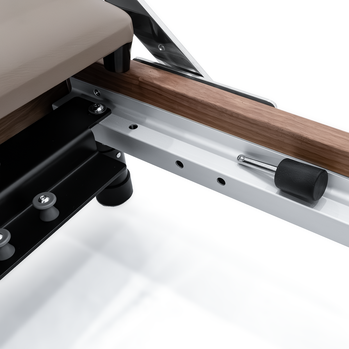 Janet La Force Plus Foldable Pilates Reformer RE023 in Solid Walnut Wood with 6 Springs