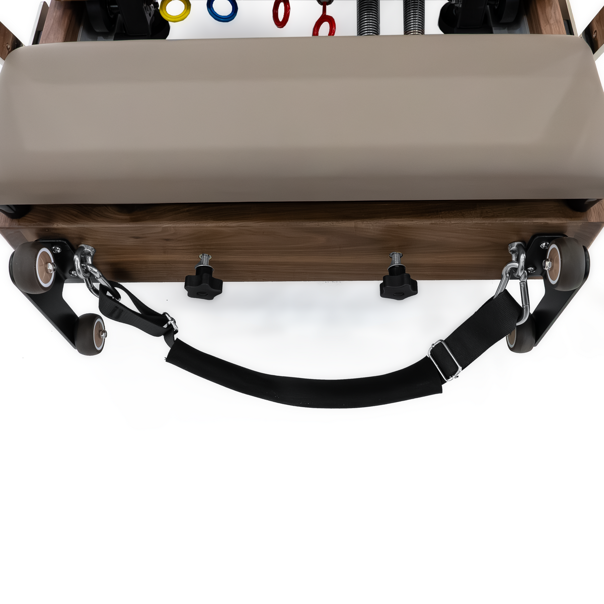 Janet La Force Plus Foldable Pilates Reformer RE023 in Solid Walnut Wood with 6 Springs