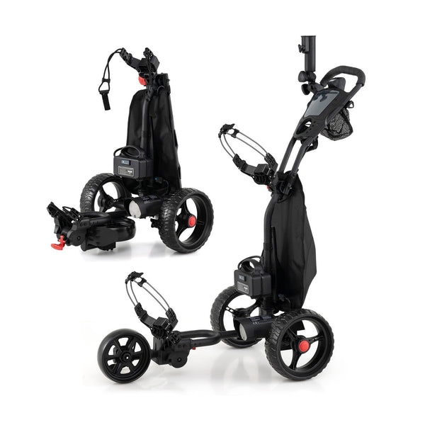 3 Wheel Golf Bag Cart with Adjustable Handle, 9 Speed Settings, USB Port & Cooler Bag