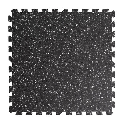 0.79 Inch Thick Interlocking Gym Floor Mats - EVA Foam with Rubber Top, 24" x 24", 72 Sq. Ft.