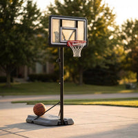 90690 Portable Basketball System, Gray, 44" Polycarbonate Backboard — Studio Shot