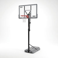 90690 Portable Basketball System, Gray, 44" Polycarbonate Backboard — Studio Shot