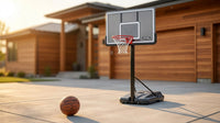 90690 Portable Basketball System, Gray, 44" Polycarbonate Backboard — Lifestyle