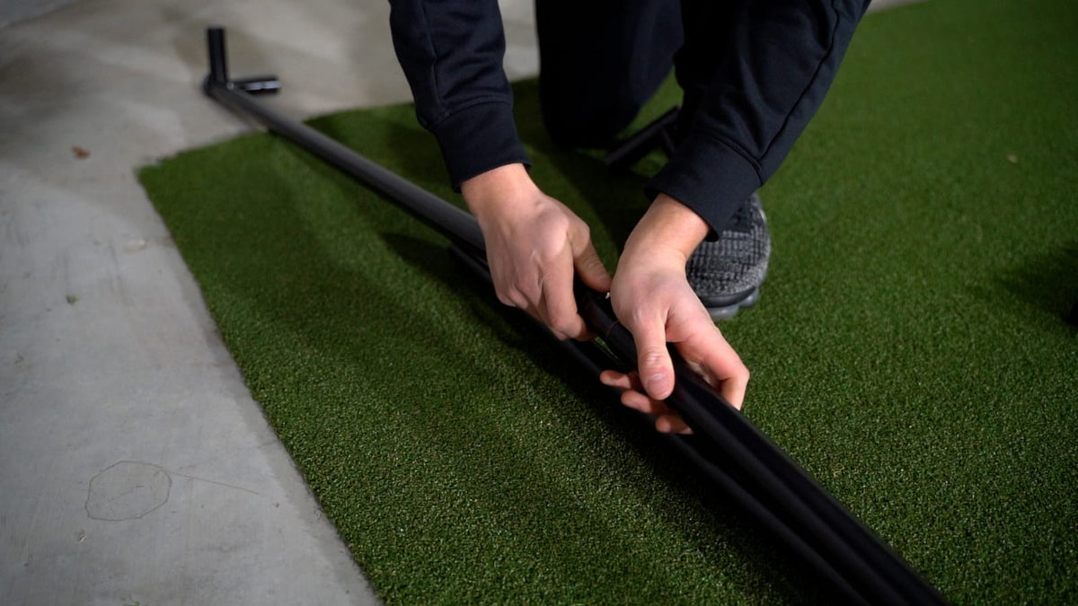 GolfBays SimBox Golf Simulator Hitting Enclosure with PRO+ Impact Screen & Side Barriers