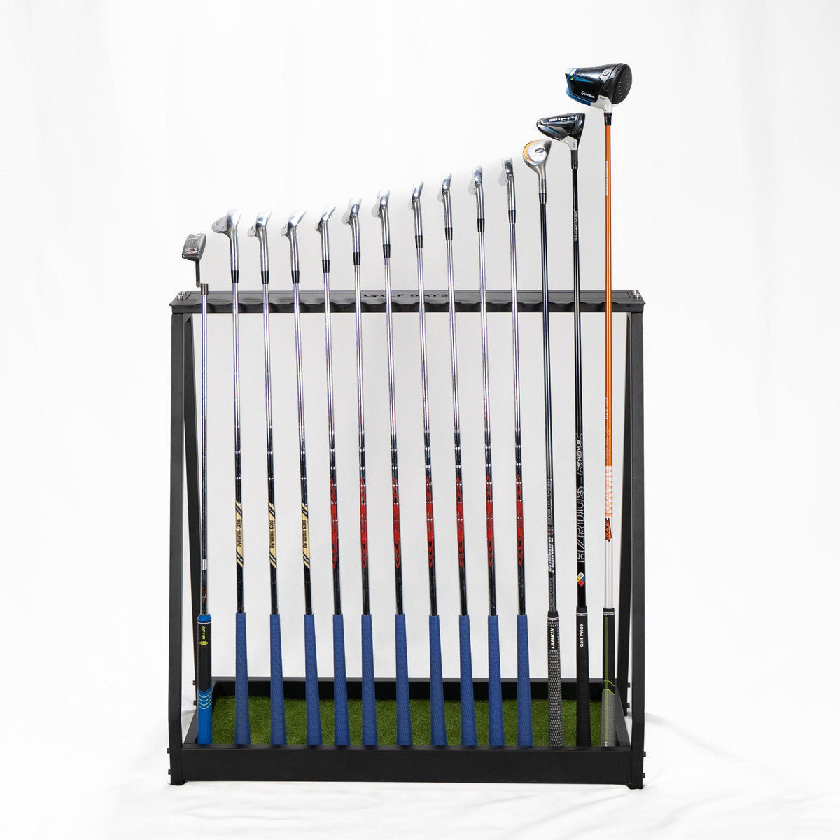 GolfBays Indoor Golf Club Storage Rack – Holds 14 Clubs