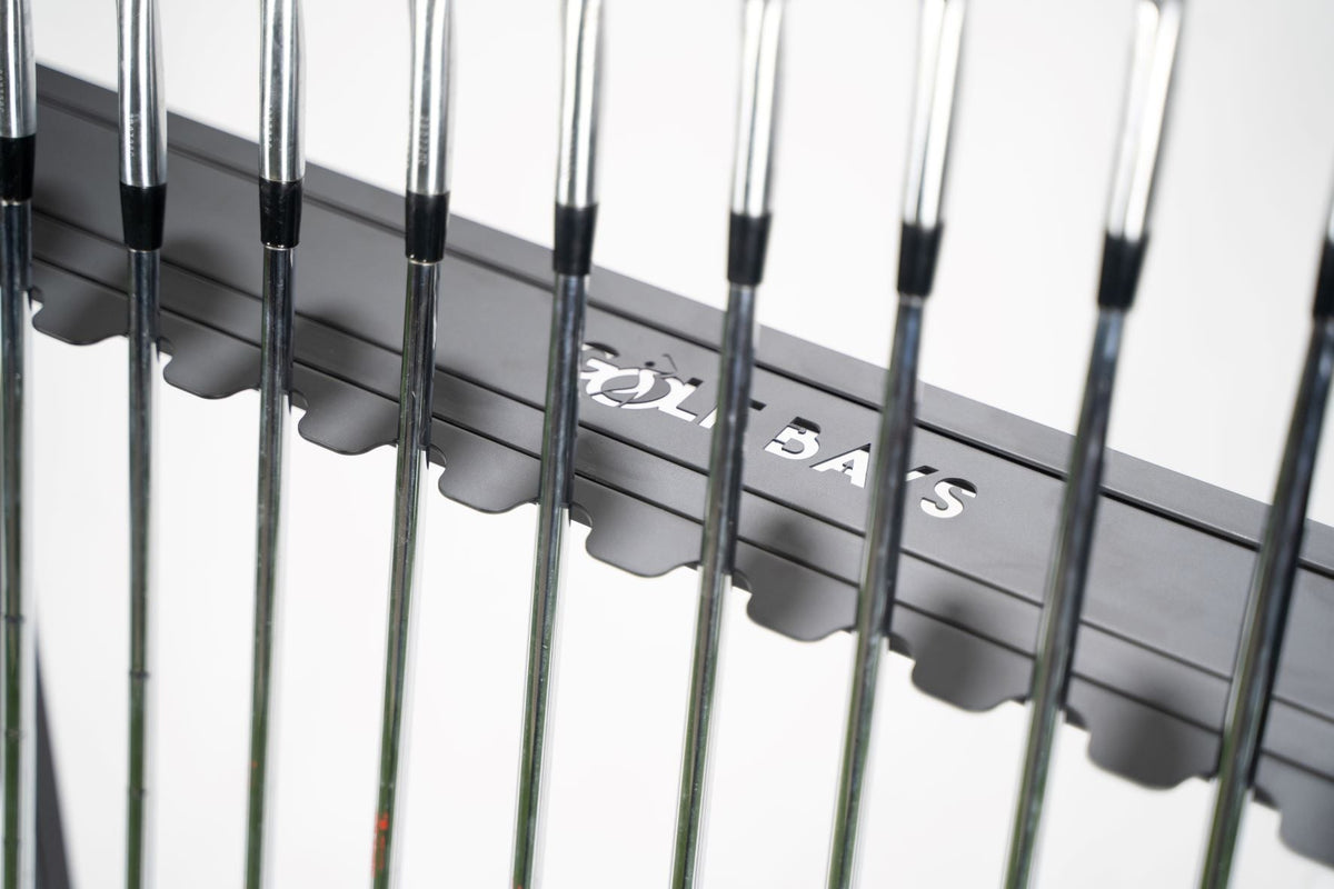 GolfBays Indoor Golf Club Storage Rack – Holds 14 Clubs