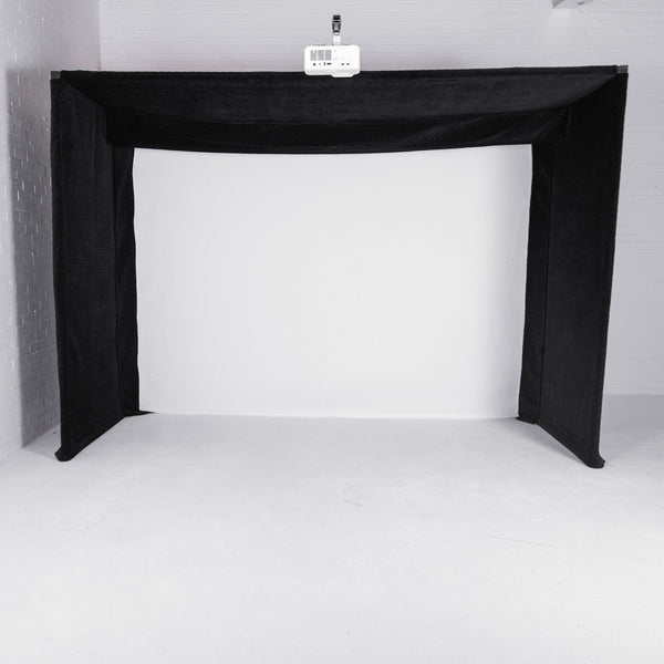 GolfBays Lux Golf Simulator Hitting EnclosureGolfBays Lux Golf Simulator Hitting Enclosure - 12ft 4in x 4ft 11in x 8ft 10in Indoor Golf Enclosure