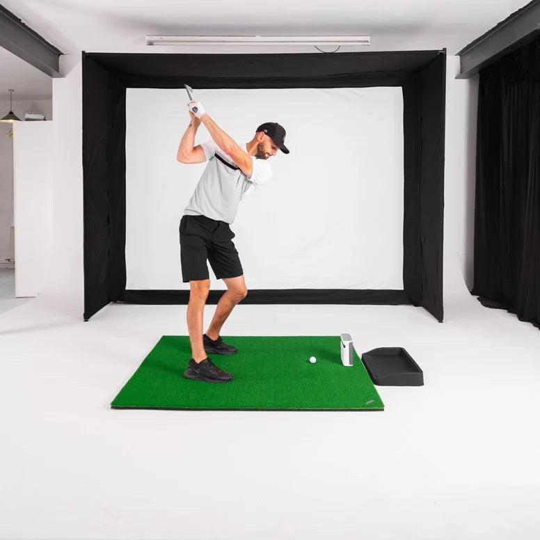 GolfBays EasySim 10 ft. 9 in. x 8 ft. 2 in. Golf Simulator Enclosure with Lite Impact Screen