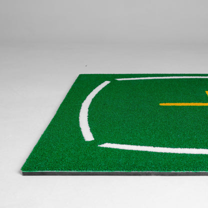 GolfBays Academy Hitting Mat 4'11 x 4'11 - Golf Teaching Mat with Alignment Guides