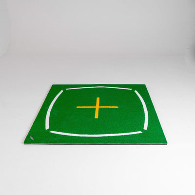 GolfBays Academy Hitting Mat 4'11 x 4'11 - Golf Teaching Mat with Alignment Guides