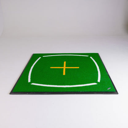 GolfBays Academy Hitting Mat 4'11 x 4'11 - Golf Teaching Mat with Alignment Guides