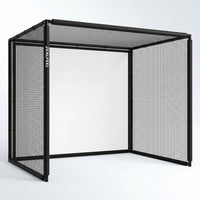 Golf Simulator Enclosure, 10 X 8 Ft/12 X 9 Ft, HD Impact Screen | Foam-Padded Frame, Indoor Golf Practice Cage for Home, Garage & Studio — Studio Shot