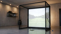 Golf Simulator Enclosure, 10 X 8 Ft/12 X 9 Ft, HD Impact Screen | Foam-Padded Frame, Indoor Golf Practice Cage for Home, Garage & Studio — Lifestyle