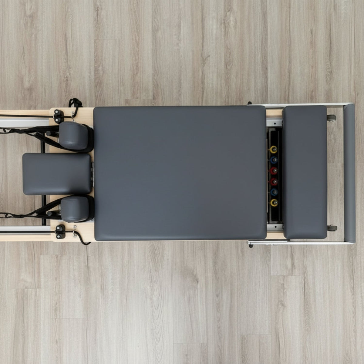 PERSONALHOUR Janet Plus Foldable Maple Wood Pilates Reformer with 6 Springs, Jumpboard & Sitting Box