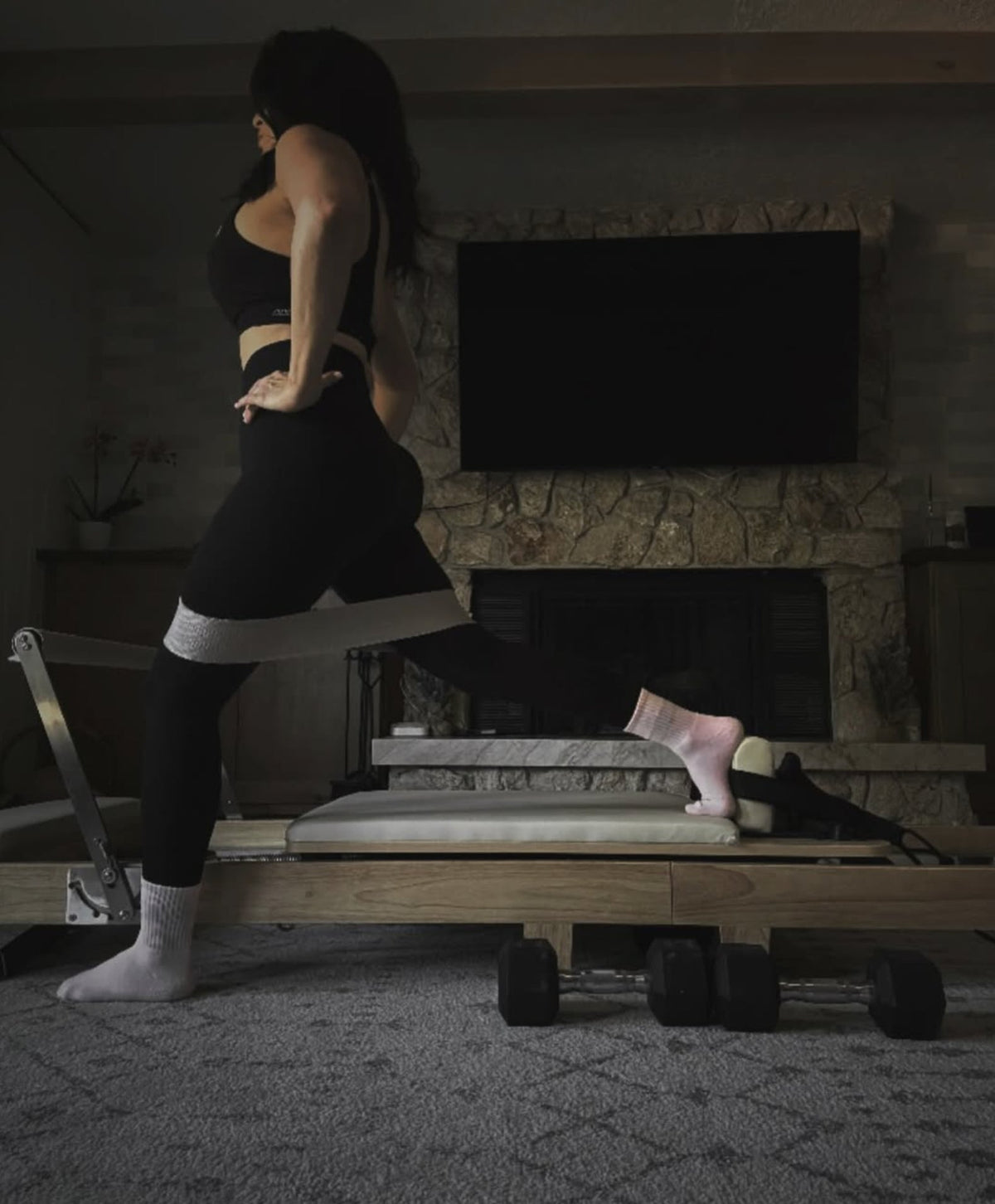 Nour 2.0 Foldable Home Pilates Reformer in Solid Oak Wood with 5 Springs and Jumpboard