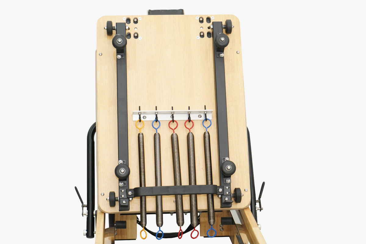 Nano Pro Lite Pilates Reformer RE002 Solid Oak Wood Pilates Machine with 5 Resistance Springs