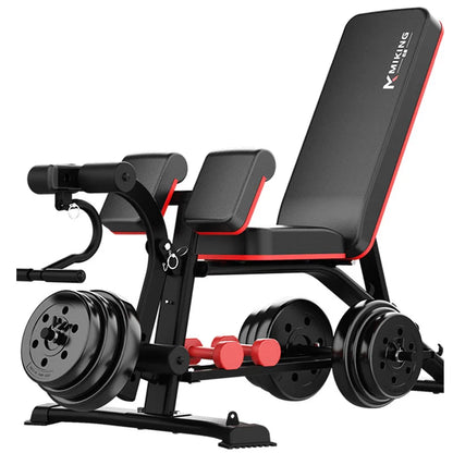 Adjustable Multi-Function Weightlifting Bench with 5-Position Backrest and Biceps Support