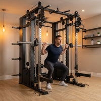 Smith Machine Built for Commercial Use, Three Cable Systems, 176lb Weight Stacks, 1000+ Exercises — Lifestyle