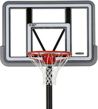 90690 Portable Basketball System, Gray, 44" Polycarbonate Backboard