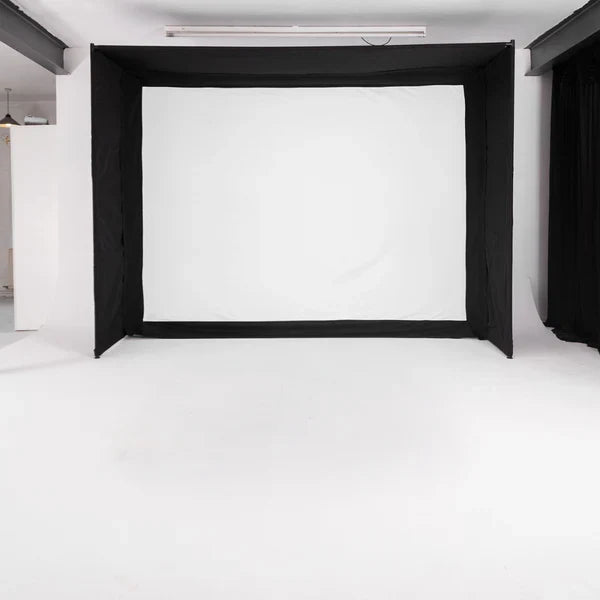 GolfBays EasySim 10 ft. 9 in. x 8 ft. 2 in. Golf Simulator Enclosure with Lite Impact Screen