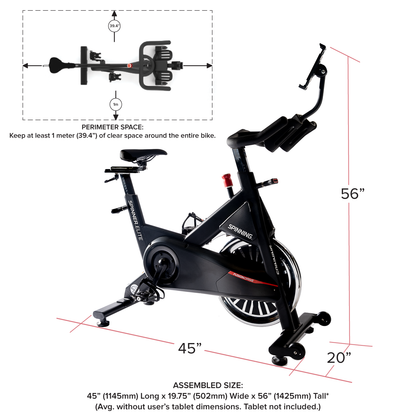 Elite Connected Spinner® Bike - Indoor Cycling Bike with Fusion Drive™ Belt System