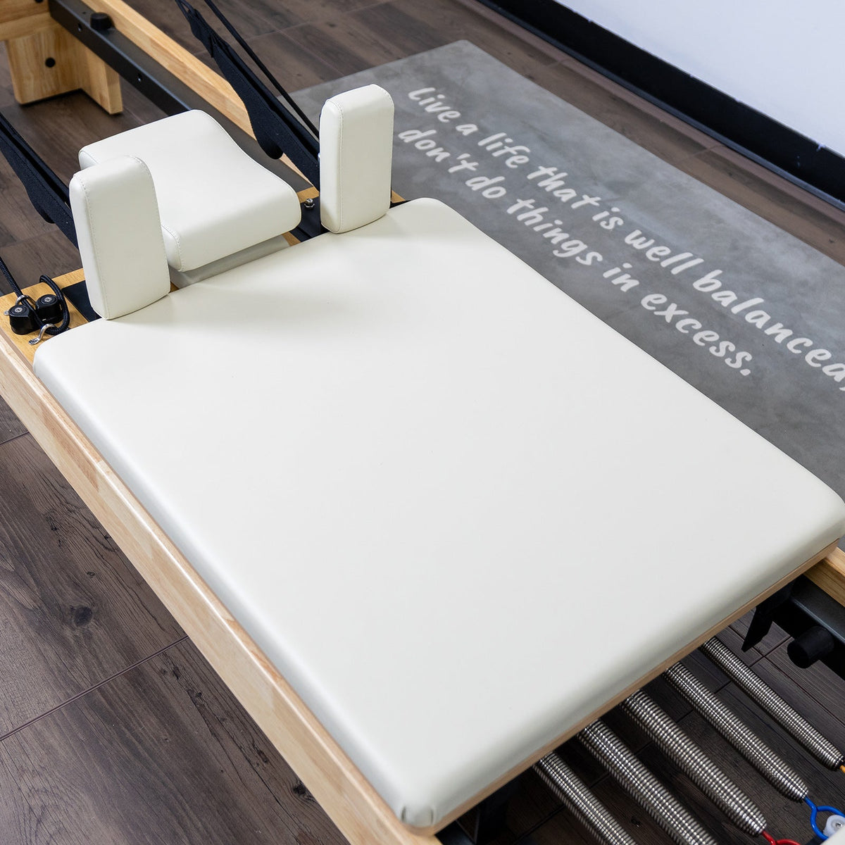 Nano Pro Lite Pilates Reformer RE002 Solid Oak Wood Pilates Machine with 5 Resistance Springs