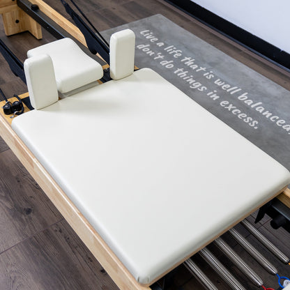 Nano Pro Lite Pilates Reformer RE002 Solid Oak Wood Pilates Machine with 5 Resistance Springs