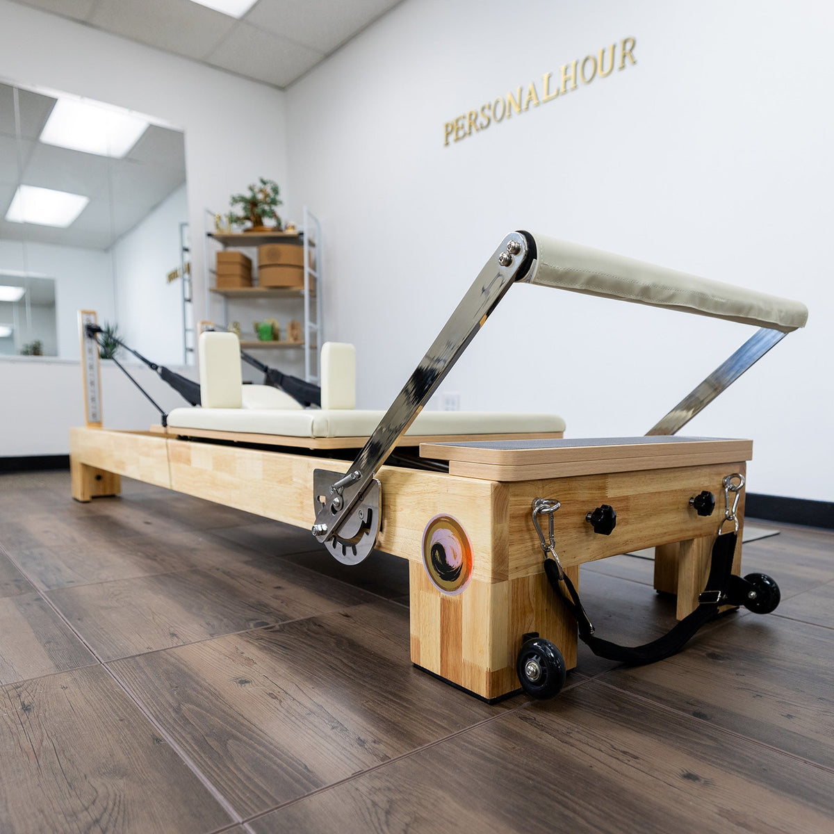 Nano Pro Lite Pilates Reformer RE002 Solid Oak Wood Pilates Machine with 5 Resistance Springs