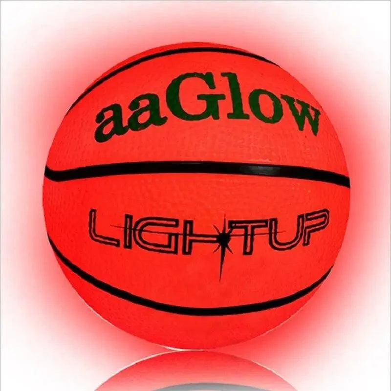 STEVVEX Sport Size 7 LED Basketball - Orange Glowing Rubber Basketball for Indoor & Outdoor Play