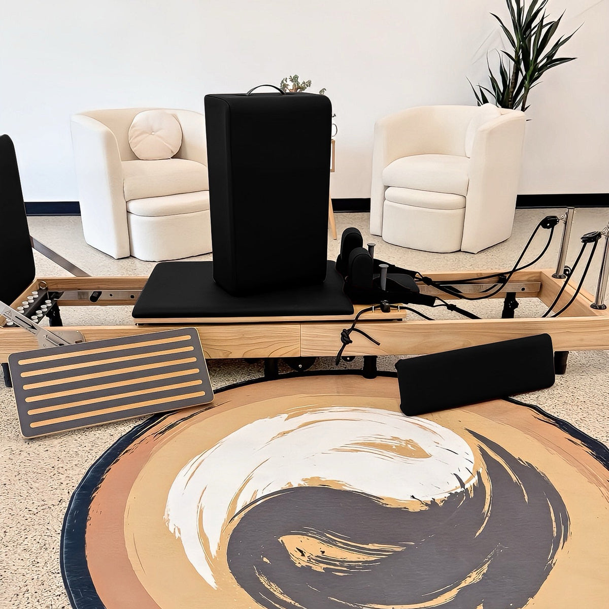 Zous Pro Foldable Pilates Reformer RE017/RE020 with Jump Board, Pilates Box & Oak Frame